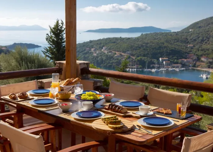 Vilă Giancarlo - Lovely With Stone And Wood Elements In Bay Sivota